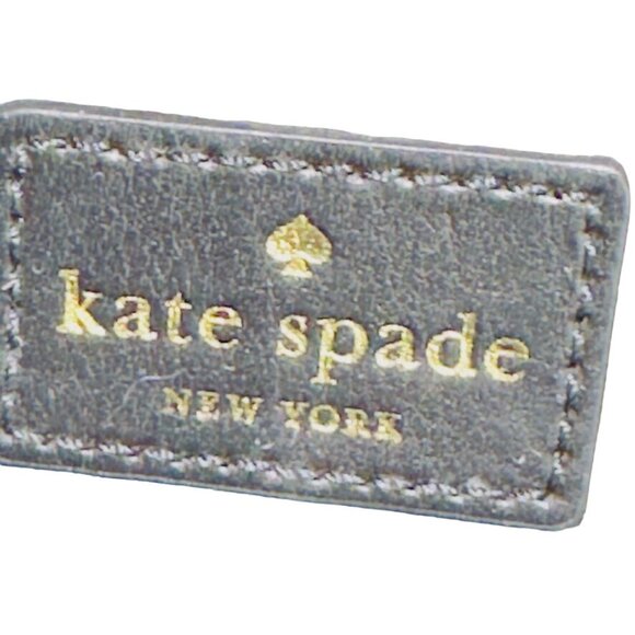 KATE SPADE New York Women's Black Leather Tote Bag Scalloped Straps - Picture 10 of 14